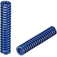 sourcing map 8x40mm largo espiral estampado carga ligera molde de compresión resorte rectangular blue 2pcs